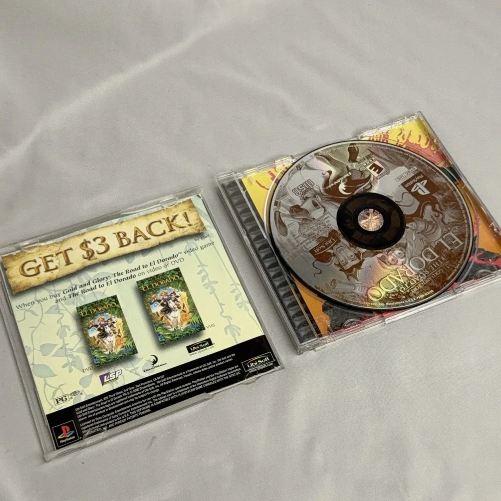 PS1 Gold and Glory The Road to El Dorado PlayStation Complete CIB Tested Fair